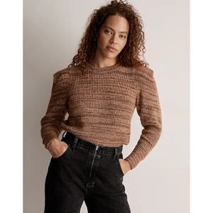 Madewell The Space-Dyed Prentiss Pullover Sweater in Spacedye Autumn Wool S
